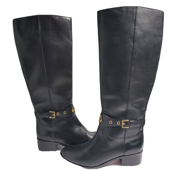 Michael Kors Shoes - NEW Michael Kors Heather Black Leather Boots